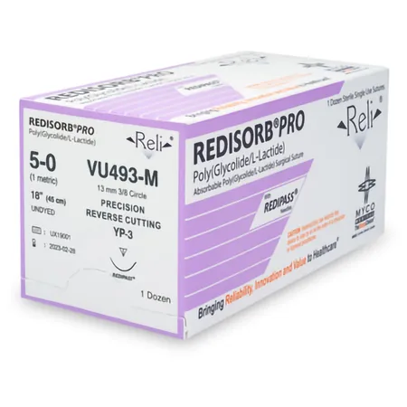 Suture Polyglycolic 4-0 Undyed Braided 18" YP-3, 12/Bx