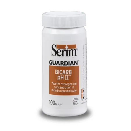 Bicarb pH II Test Strips Guardian 100/Bottle