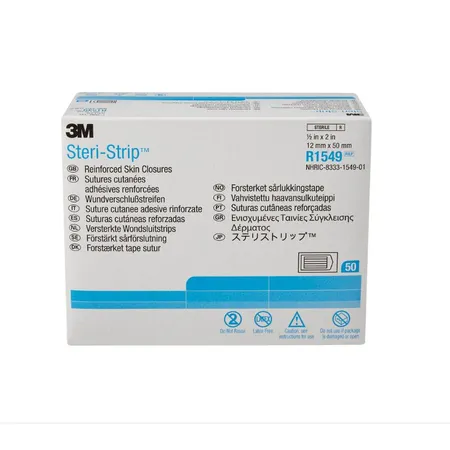 Skin Closure Steri-Strip Adhesive Reinforced 1/2" x 2", 50/Bx