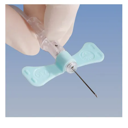 Blood Collection Set, Safety Push Button with Pre-Attached Holder, 23G x ¾" Needle, 12" Tubing, 20/bx, 5/Cs