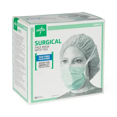 Face Mask, Fog Free, Tie, Blue, 300/Cs