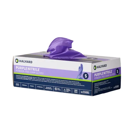 Glove Exam Nitrile N/S Purple Small, 100/Box