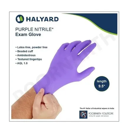 Glove Exam Nitrile N/S Purple Medium, 100/Box