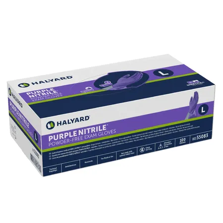 Glove Exam Nitrile N/S Purple Large, 100/Box