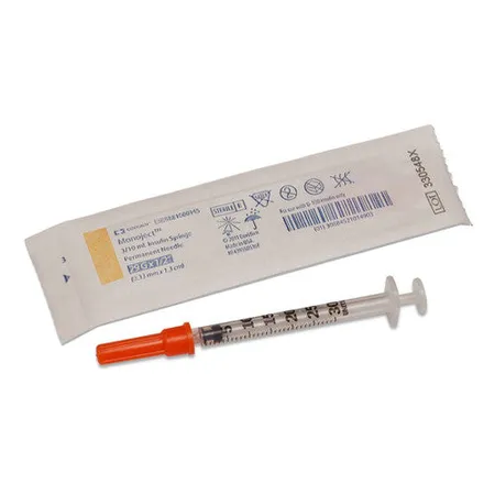 Insulin Syringe 1 mL 29G x ½", 100/Bx