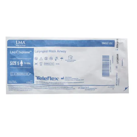 Supreme, Airway Mask Laryngeal, Adult 70–100kg, Size 5 Soft Cuff, Ea