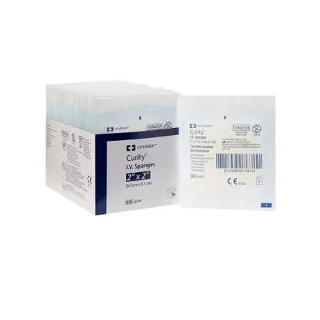 Curity Drain Sponge, 4" x 4", Sterile 2s, 6-Ply, 50/Bx