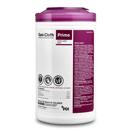 Wipe Germicidal Sani-Cloth Prime 7.5" x 15" X-Large, 70/Tb