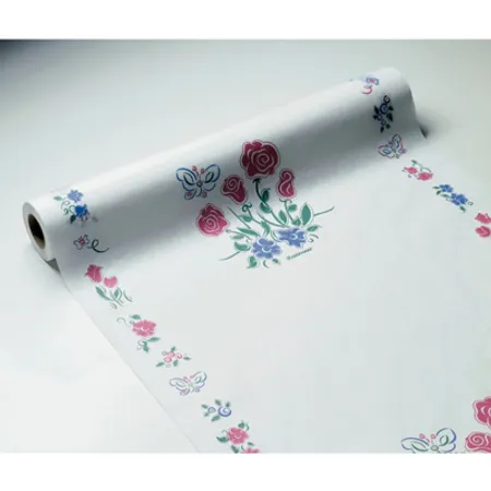 Table Paper Smooth 18" x 125' Rose Garden, 12/Cs