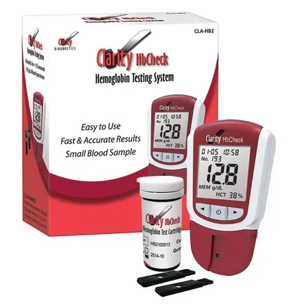 Clarity HbCheck Hemoglobin Strips CLIA Waived 100/Bx