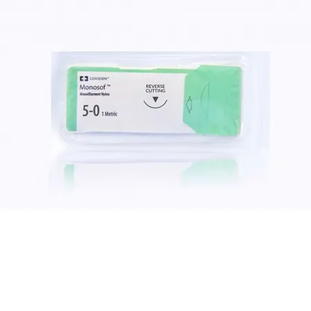 Suture, Reverse Cutting, Size 5-0, Black, 18", Needle C-13, 3/8 Circle, 1 dz/bx