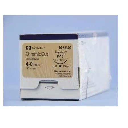Suture, Premium Reverse Cutting, Size 4-0, 18", Needle P-12, 3/8 Circle, 1 dz/bx