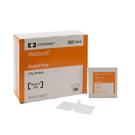 Alcohol Prep Pad Medium 2-Ply, 200/Bx