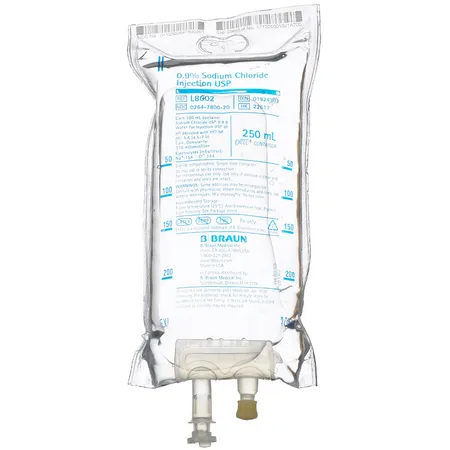 Sodium Chloride Inj 0.9% 250 mL Bag, Ea