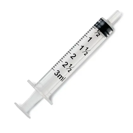 Syringe 3 mL Luer Slip, 100/Bx