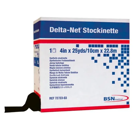 Stockinette Delta-Net N/S 4" x 25 yds Black, 2/Bx