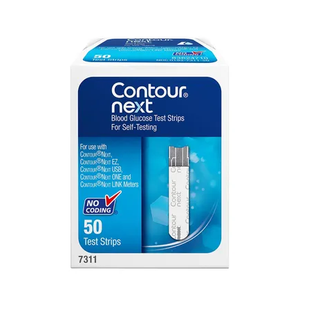 Blood Glucose Test Strips Contour Next, 100/Bx