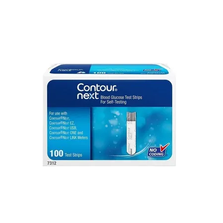 Blood Glucose Test Strips Contour Next, 100/Bx