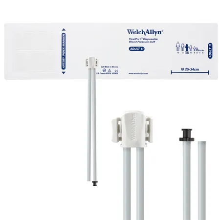 FlexiPort Disposable BP Cuffs w 2 Tubes & Connector, Pack/20