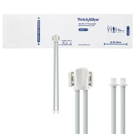 FlexiPort Disposable BP Cuffs w 2 Tubes & Connector, Pack/20
