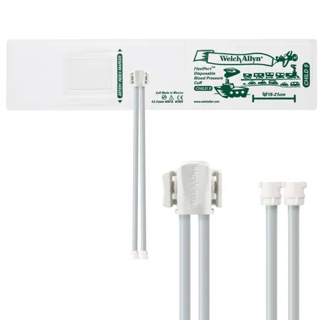 FlexiPort Disposable BP Cuffs w 2 Tubes & Connector, Pack/20