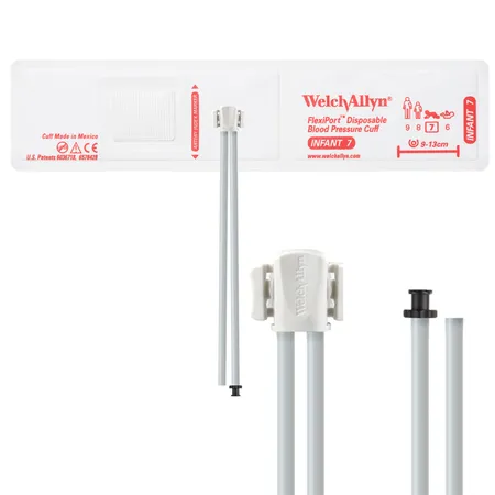 FlexiPort Disposable BP Cuffs w 2 Tubes & Connector, Pack/20