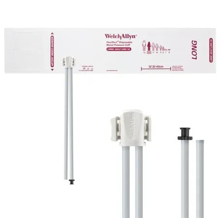 FlexiPort Disposable BP Cuffs w 2 Tubes & Connector, Pack/20