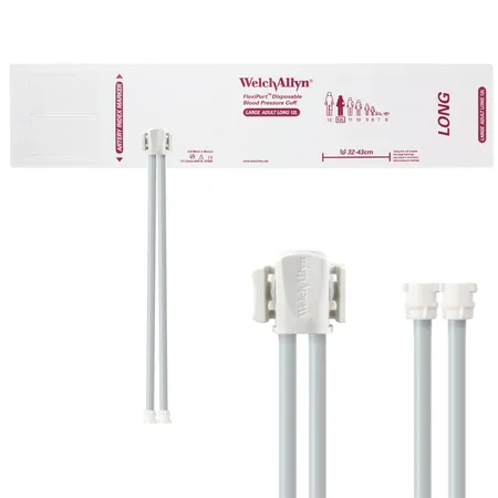 FlexiPort Disposable BP Cuffs w 2 Tubes & Connector, Pack/20