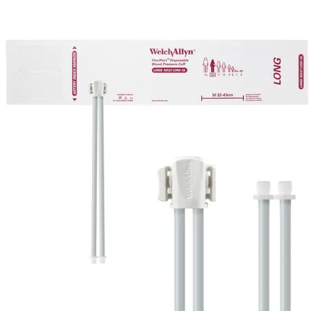 FlexiPort Disposable BP Cuffs w 2 Tubes & Connector, Pack/20