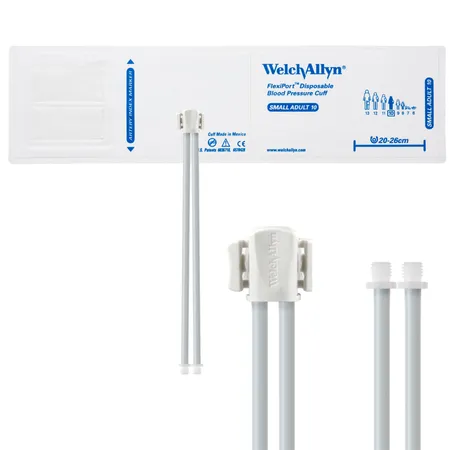 FlexiPort Disposable BP Cuffs w 2 Tubes & Connector, Pack/20