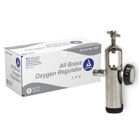 Oxygen Regulator CGA870 All Brass 0-25 LPM Barb Outlet, Ea