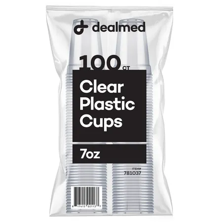 Cup Plastic 7 oz Clear, 100/Pk