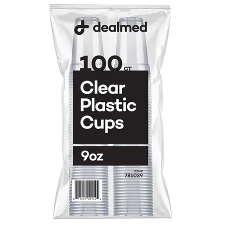 Cup Plastic 9 oz Clear, 100/Pk