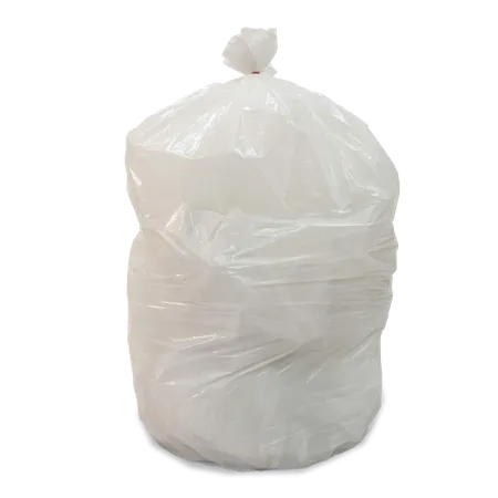 Trash Bag 12-15 Gal 24 x 29 0.9 mil White with Drawstring, 100/Cs