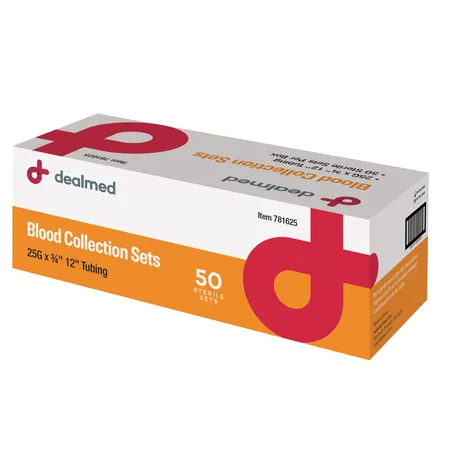Blood Collection Set 25G x ¾" 12" Tubing, 50/Bx