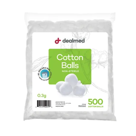 Cotton Balls N/S Medium, 500/Bag