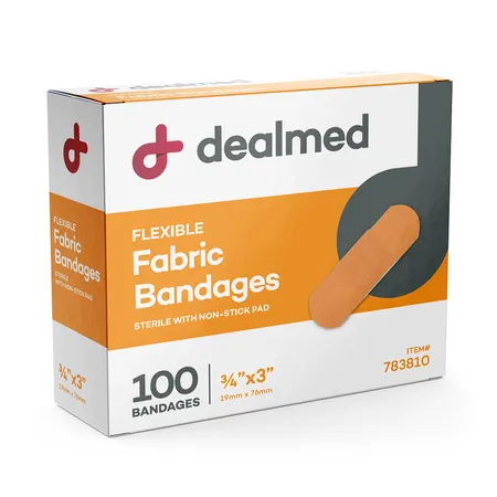 Bandage Adhesive Fabric 3/4" x 3", 100/Box