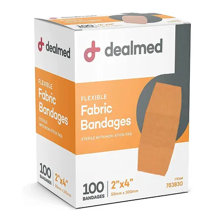 Bandage Adhesive Fabric 2" x 4", 100/Box