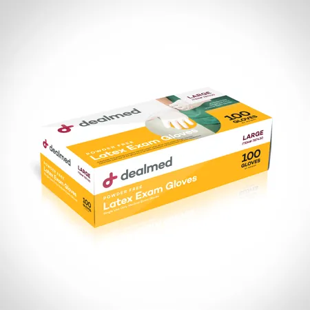 Glove Exam Latex N/S Natural Large, 100/Box