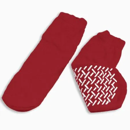 Socks, Soft Sole Slipper, Small, Red, 48/Cs
