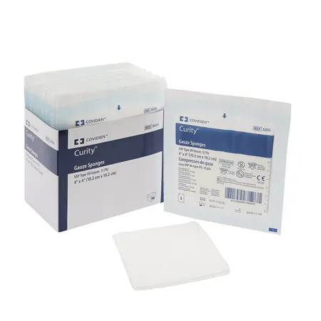 Gauze Sponge Type VII Curity Woven Sterile 4" x 4" 12-Ply 2's, 25/Bx