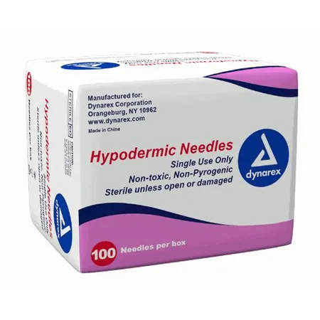 Hypodermic Needle, 23G, 1", 100/Bx