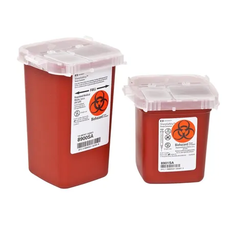 Sharps Container 1 Pint Phlebotomy Red, Ea