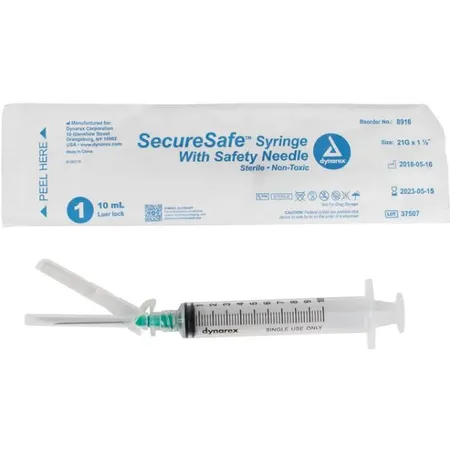 Syringe Safety 3 mL 25G x ⅝" LL, 100/Bx