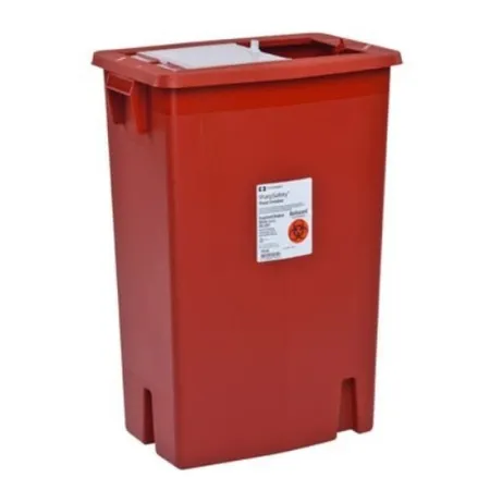 Sharps Container 18 Gal Slide Top Red, 5/Case