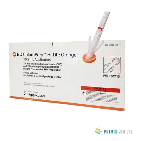 Skin Prep ChloraPrep Hi-Lite Orange 3 mL Sterile, 25/Bx
