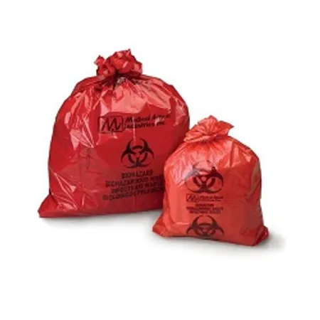 Waste Bag Biohazard 8-10 Gal 1.25 mil 24 x 24 Red, 250/Case