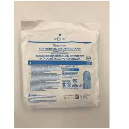 Gown Surgical Level 3 SMS 3X-Large Blue, 18/Cs