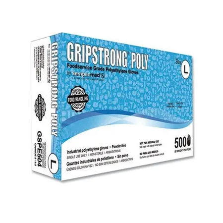 Glove General Purpose Polyethylene N/S P/F Large Clear, 500/Bx