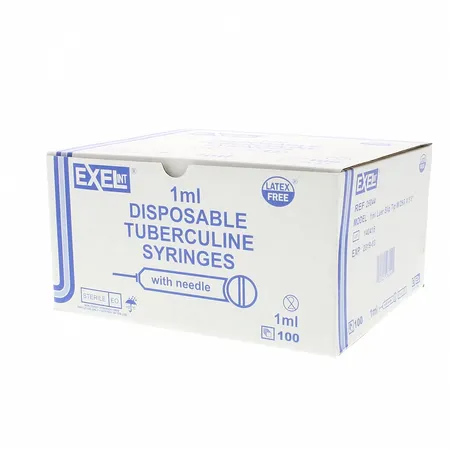 TB Syringe 1 mL 25G x 5/8" Luer-Slip, 100/Bx